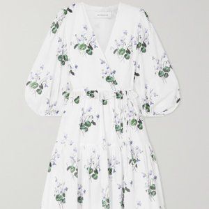 LES RÊVERIES Ruffle-trimmed floral-print dress